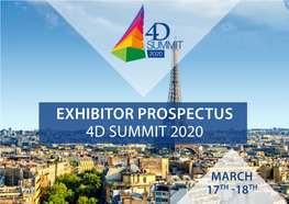 Exhibitor Prospectus 4D Summit 2020