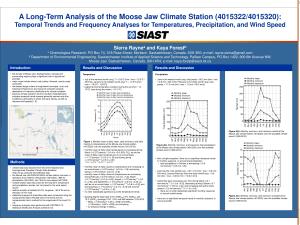 A Long-Term Analysis of the Moose Jaw Climate Station (4015322/4015320): Temporal Trends and Frequency Analyses for Temperatures, Precipitation, and Wind Speed
