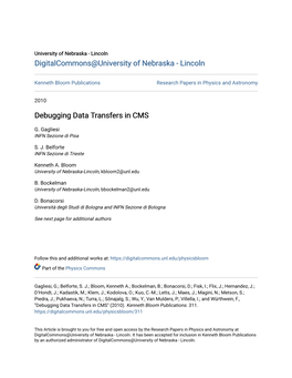 Debugging Data Transfers in CMS