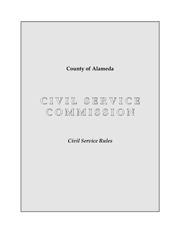 Alameda County Civil Service Rules