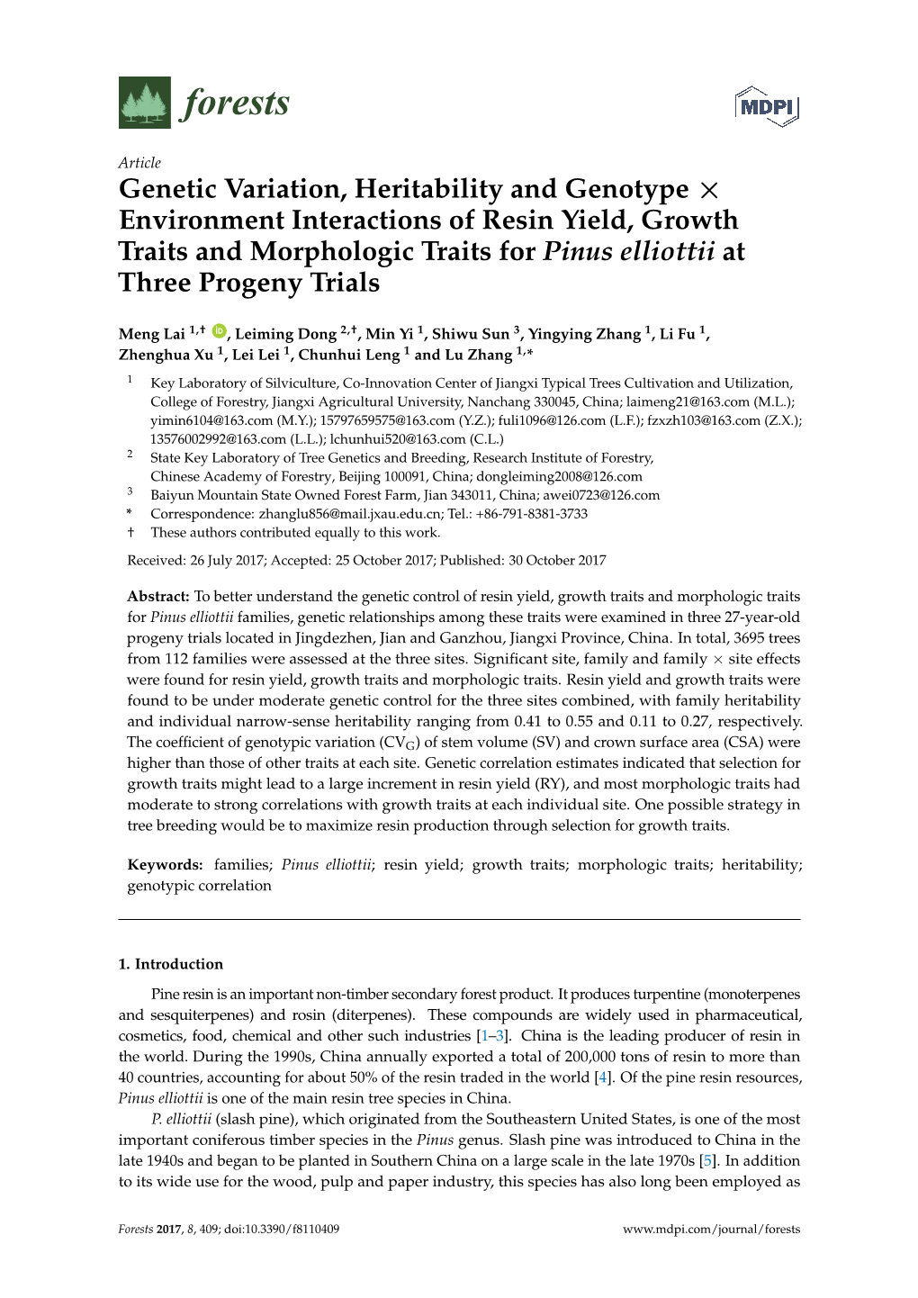 Genetic Variation, Heritability and Genotype Environment