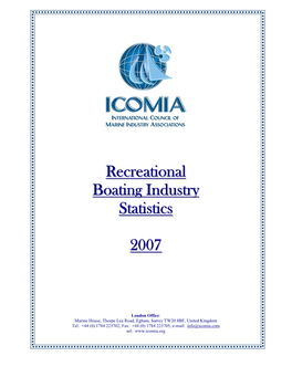 Recreational Boating Industry Statistics 2007
