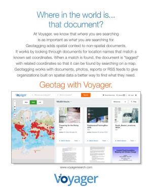 Geotagging Adds Spatial Context to Non-Spatial Documents