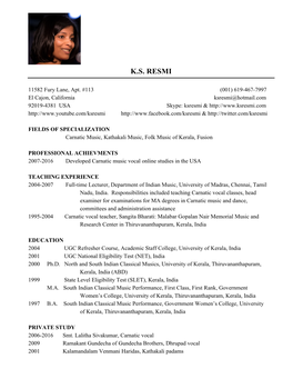 K.S. Resmi CV