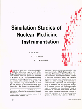 Simulation Studies of Nuclear Medicine Instrumentation