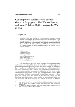 Pp.147-160 Jøn Contemporary Soldier Stories