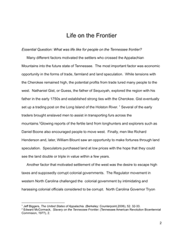 21 Life on the Frontier