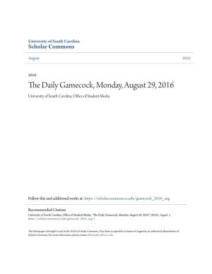 The Daily Gamecock, Monday, August 29, 2016