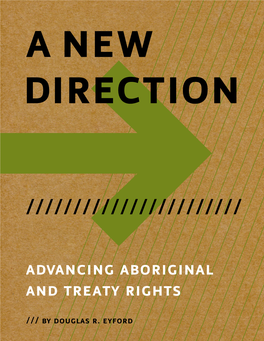 A New Direction: Advancing Aboriginal and Treaty Rights