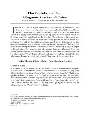 3. Fragments of the Apostolic Fathers by Tim Warner © Copyright