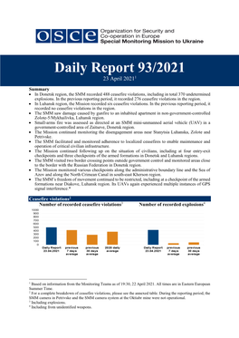 Daily Report 93/2021 23 April 20211