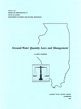 Ground-Water Quantity Laws and Management