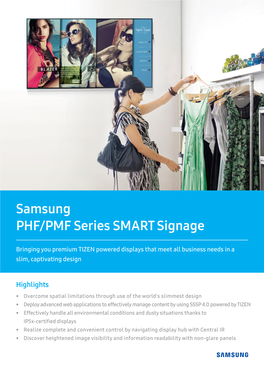 Samsung PHF/PMF Series SMART Signage