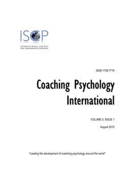 Coaching Psychology International