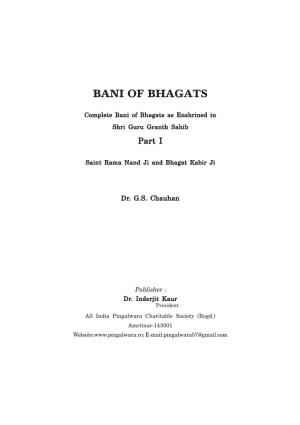 Bani of Bhagats.Pmd