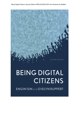 Being Digital Citizens, Second Edition OPEN ACCESS PDF from Rowman