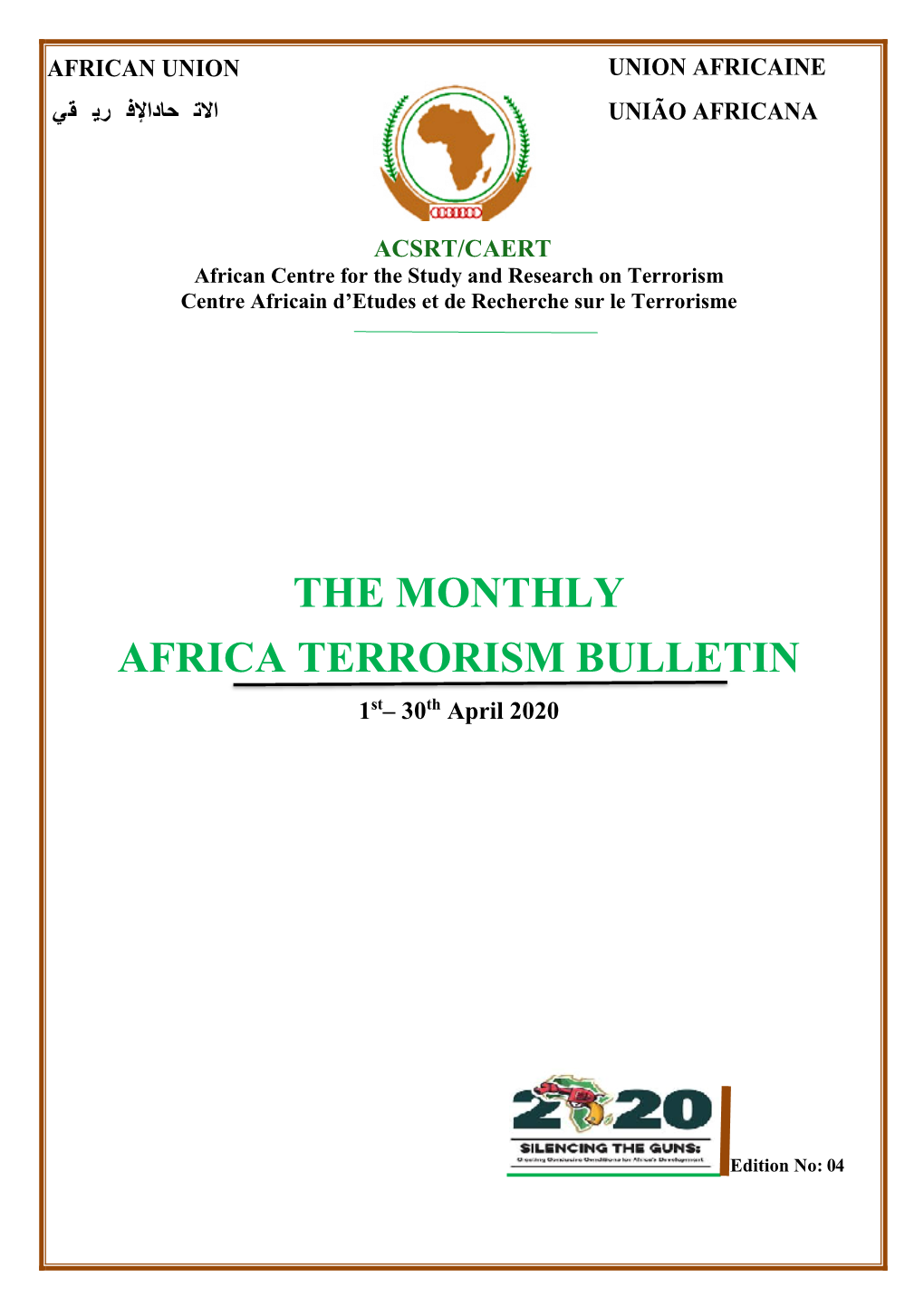 BULLETIN 1St– 30Th April 2020