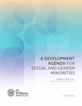A Development Agenda for Sexual and Gender Minorities