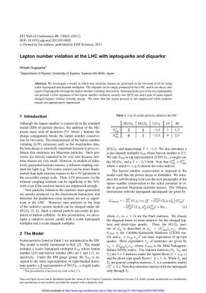 Lepton Number Violation at the LHC with Leptoquarks and Diquarks\*