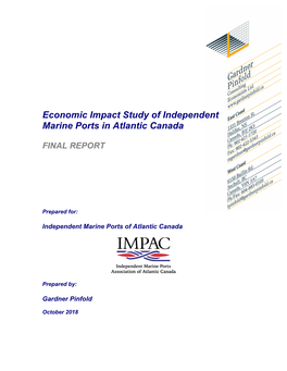 Economic Impact Study of Independent Marine Ports in Atlantic Canada