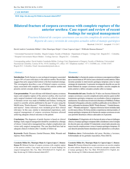 Bilateral Fracture of Corpora Cavernosa with Complete