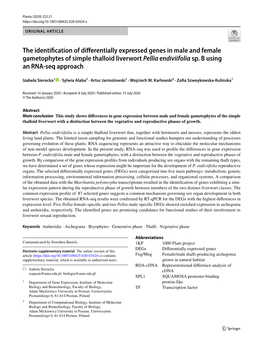 The Identification of Differentially Expressed Genes in Male And