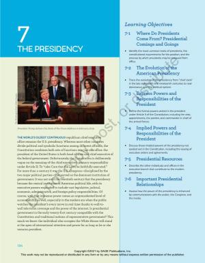Chapter 7 the Presidency