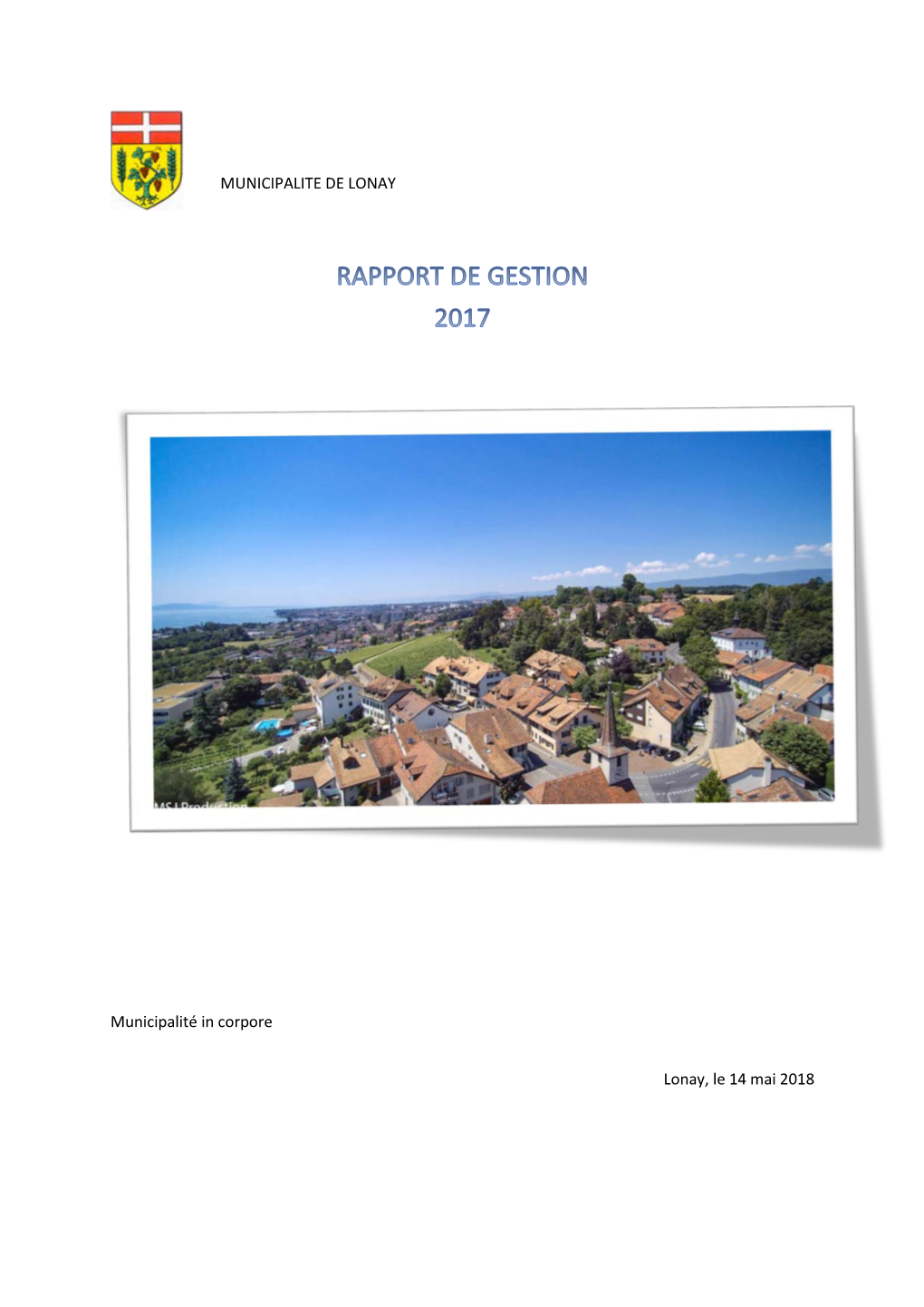 Rapport De Gestion 2017 De La Municipalité