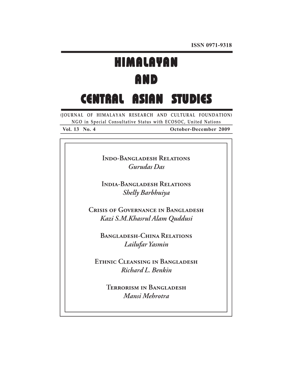 Himalayan and Central Asian Studies