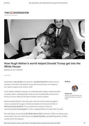 How Hugh Hefner's World Helped Donald Trump Get Into the White House