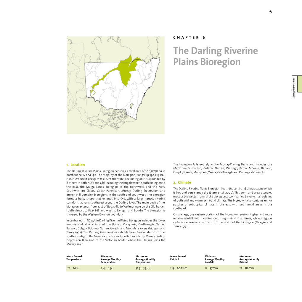 Darling Riverine Plains Bioregion Darling Riverine Plains