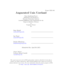 Augmented Unix Userland