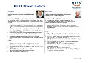 UK & EU Brexit Taskforce