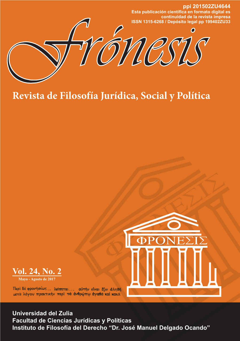 Revista De Filosofía Jurídica, Social Y Política