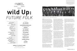 FUTURE FOLK Wild Up: Is a Modern Music Collective; an Beach Music Festival