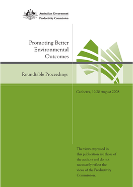 Promoting Better Environmental Outcomes