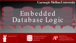Embedded Database Logic