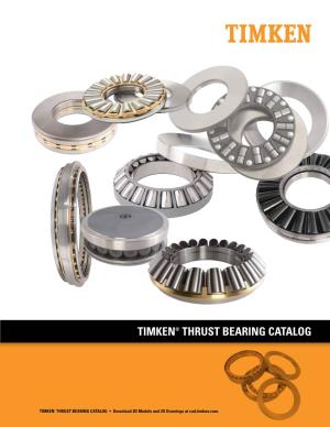 Thrust Bearing Catalog Index