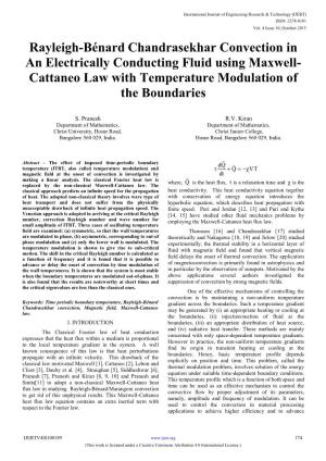 Rayleigh-Bénard Chandrasekhar Convection in an Electrically Conducting Fluid Using Maxwell- Cattaneo Law with Temperature Modulation of the Boundaries