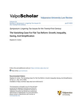 The Vanishing Case for Flat Tax Reform: Growth, Inequality, Saving, and Simplification