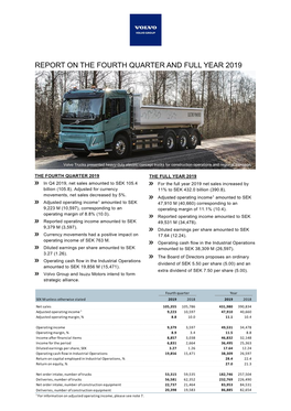 Volvo Group Report on the Fourth Quarter and Full Year 2019