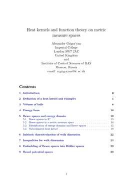 Heat Kernels and Function Theory on Metric Measure Spaces