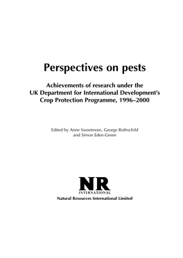 Perspectives on Pests