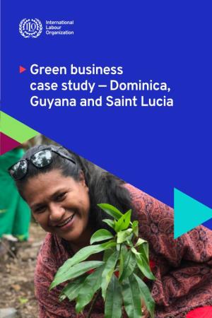 Dominica, Guyana and Saint Lucia X Green Business Case Study — Dominica, Guyana and Saint Lucia