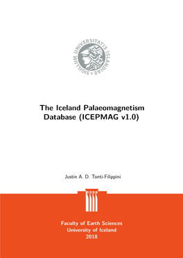 The Iceland Palaeomagnetism Database (ICEPMAG V1.0)