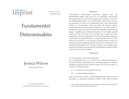 Fundamental Determinables, As Directions for Future Research