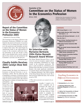 Committee on the Status of Women in the Economics Profession