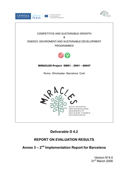 Deliverable D 4.2 REPORT on EVALUATION RESULTS Annex 3