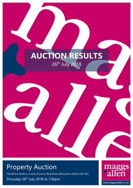 AUCTION RESULTS 26Th July 2018