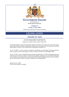 Gazette No 63 of 12 May 2006